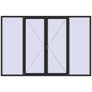 REHAU Euro 60 3000x2000 мм BLACK_ULTI-MATT з двох сторін