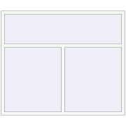 REHAU Euro 70 1900x1600 мм Білий (RAL 9016) з двох сторін