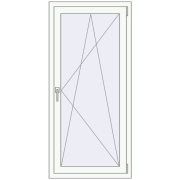 REHAU Euro 70 700x1500 мм Білий (RAL 9016) з двох сторін