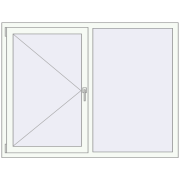 REHAU Euro 60 1570x1200 мм Білий (RAL 9016) з двох сторін