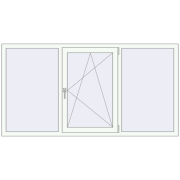 REHAU Euro 70 2010x1050 мм Білий (RAL 9016) з двох сторін