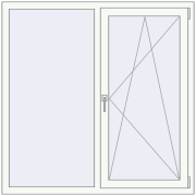 REHAU Brillant-Design 1360x1360 мм Білий (RAL 9016) з двох сторін REHAU Brillant-Design 1360x1360 мм Білий (RAL 9016) з двох сторін