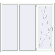 Altest Pony 375 1700x1550 мм RAL 9016 Traffic white з двох сторін