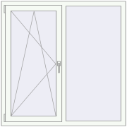 REHAU Brillant-Design 1300x1300 мм Білий (RAL 9016) з двох сторін