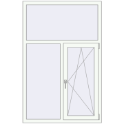 REHAU Euro 60 1100x1700 мм Білий (RAL 9016) з двох сторін REHAU Euro 60 1100x1700 мм Білий (RAL 9016) з двох сторін