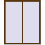 REHAU Euro 60 1400x1700 мм WALNUT з двох сторін