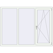 REHAU Euro 60 1800x1350 мм Білий (RAL 9016) з двох сторін