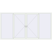 REHAU Euro 60 3300x1720 мм Білий (RAL 9016) з двох сторін