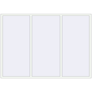 REHAU Euro 60 2600x1850 мм Білий (RAL 9016) з двох сторін REHAU Euro 60 2600x1850 мм Білий (RAL 9016) з двох сторін