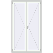 REHAU Euro 70 1200x2000 мм Білий (RAL 9016) з двох сторін