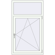 REHAU SYNEGO MD 850x1450 мм Білий (RAL 9016) з двох сторін