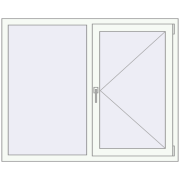 REHAU Euro 70 1350x1100 мм Білий (RAL 9016) з двох сторін