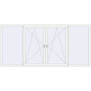 REHAU Euro 70 3420x1600 мм REHAU Euro 70 3420x1600 мм