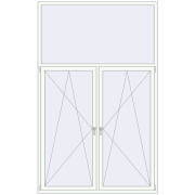 REHAU Euro 60 1750x2800 мм Білий (RAL 9016) з двох сторін