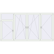 REHAU Euro 70 3008x1600 мм Білий (RAL 9016) з двох сторін