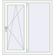 REHAU Brillant-Design 1100x1200 мм Білий (RAL 9016) з двох сторін