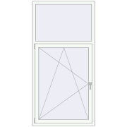 REHAU Euro 60 1000x2000 мм Білий (RAL 9016) з двох сторін