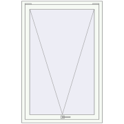 REHAU Euro 60 1000x1500 мм Білий (RAL 9016) з двох сторін