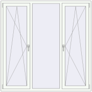 REHAU Euro 60 1700x1700 мм GOLDEN OAK ззовні