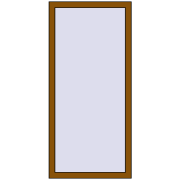 REHAU Euro 70 700x1500 мм GOLDEN OAK з двох сторін