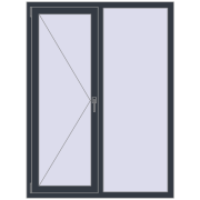 REHAU Euro 70 1200x1600 мм ANTHRACITE_GREY_STRUKTURAL з двох сторін REHAU Euro 70 1200x1600 мм ANTHRACITE_GREY_STRUKTURAL з двох сторін