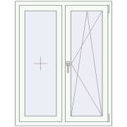 REHAU Euro 60 1010x1300 мм Білий (RAL 9016) з двох сторін