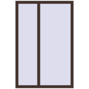 REHAU Euro 60 1000x1500 мм RAL 8017 Chocolate brown з двох сторін