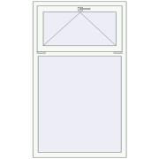 REHAU Euro 60 900x1500 мм Білий (RAL 9016) з двох сторін