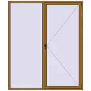 REHAU Brillant-Design 2000x2400 мм LIGHT_OAK з двох сторін