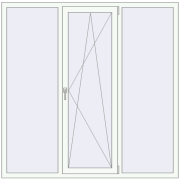 REHAU Euro 70 1755x1745 мм Білий (RAL 9016) з двох сторін