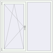 REHAU Euro 70 1460x1460 мм Білий (RAL 9016) з двох сторін