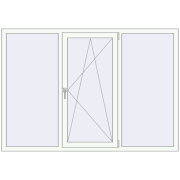 REHAU SYNEGO MD 1950x1350 мм Білий (RAL 9016) з двох сторін