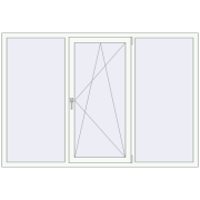 REHAU Euro 60 2050x1380 мм Білий (RAL 9016) з двох сторін