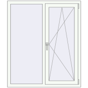 REHAU Euro 70 1200x1350 мм Білий (RAL 9016) з двох сторін