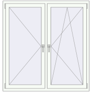 REHAU Euro 70 1440x1440 мм Білий (RAL 9016) з двох сторін