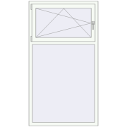 REHAU Euro 60 1000x1800 мм Білий (RAL 9016) з двох сторін