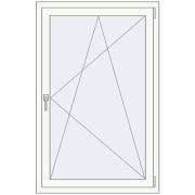 REHAU Euro 60 850x1400 мм Білий (RAL 9016) з двох сторін