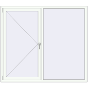 REHAU Euro 60 1680x1480 мм Білий (RAL 9016) з двох сторін