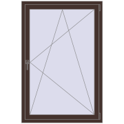 REHAU Euro 70 1000x1500 мм RAL 8017 Chocolate brown з двох сторін