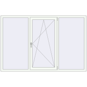 REHAU Euro 70 2100x1370 мм Білий (RAL 9016) з двох сторін