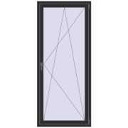 REHAU Euro 70 900x2000 мм ANTHRACITE_GREY_GLATT з двох сторін