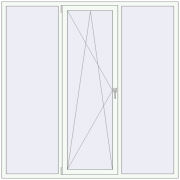 REHAU Euro 60 2000x2000 мм Білий (RAL 9016) з двох сторін