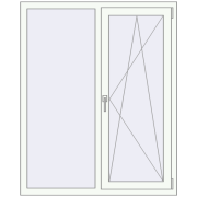 REHAU Euro 60 1160x1430 мм Білий (RAL 9016) з двох сторін