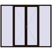 REHAU Brillant-Design 2400x2000 мм BLACK_BROWN з двох сторін