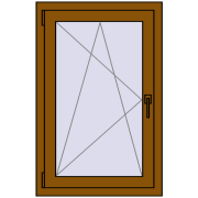 REHAU Euro 60 730x1002 мм GOLDEN OAK з двох сторін