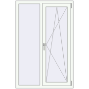 REHAU Euro 70 970x1470 мм Білий (RAL 9016) з двох сторін