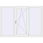 REHAU Euro 60 1800x1300 мм Білий (RAL 9016) з двох сторін REHAU Euro 60 1800x1300 мм Білий (RAL 9016) з двох сторін