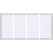 REHAU Euro 70 2400x1200 мм Білий (RAL 9016) з двох сторін REHAU Euro 70 2400x1200 мм Білий (RAL 9016) з двох сторін