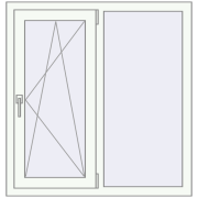 REHAU Euro 60 1007x1052 мм Білий (RAL 9016) з двох сторін REHAU Euro 60 1007x1052 мм Білий (RAL 9016) з двох сторін