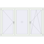 REHAU Euro 70 2070x1370 мм Білий (RAL 9016) з двох сторін